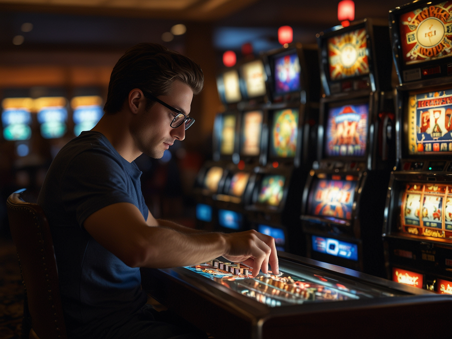 Selection of slots and table games
